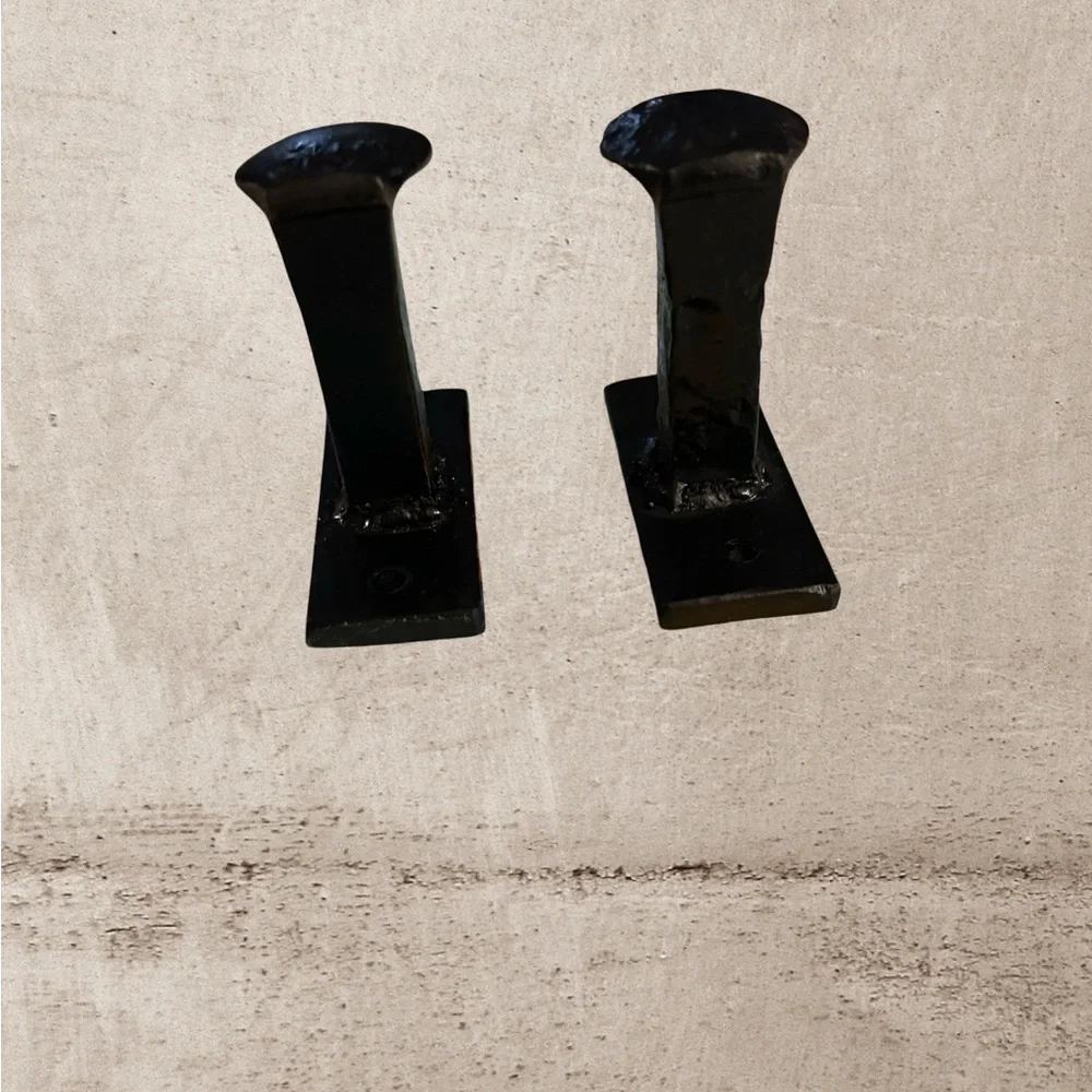 Industrial Railroad Spike Black Metal Wall Hook